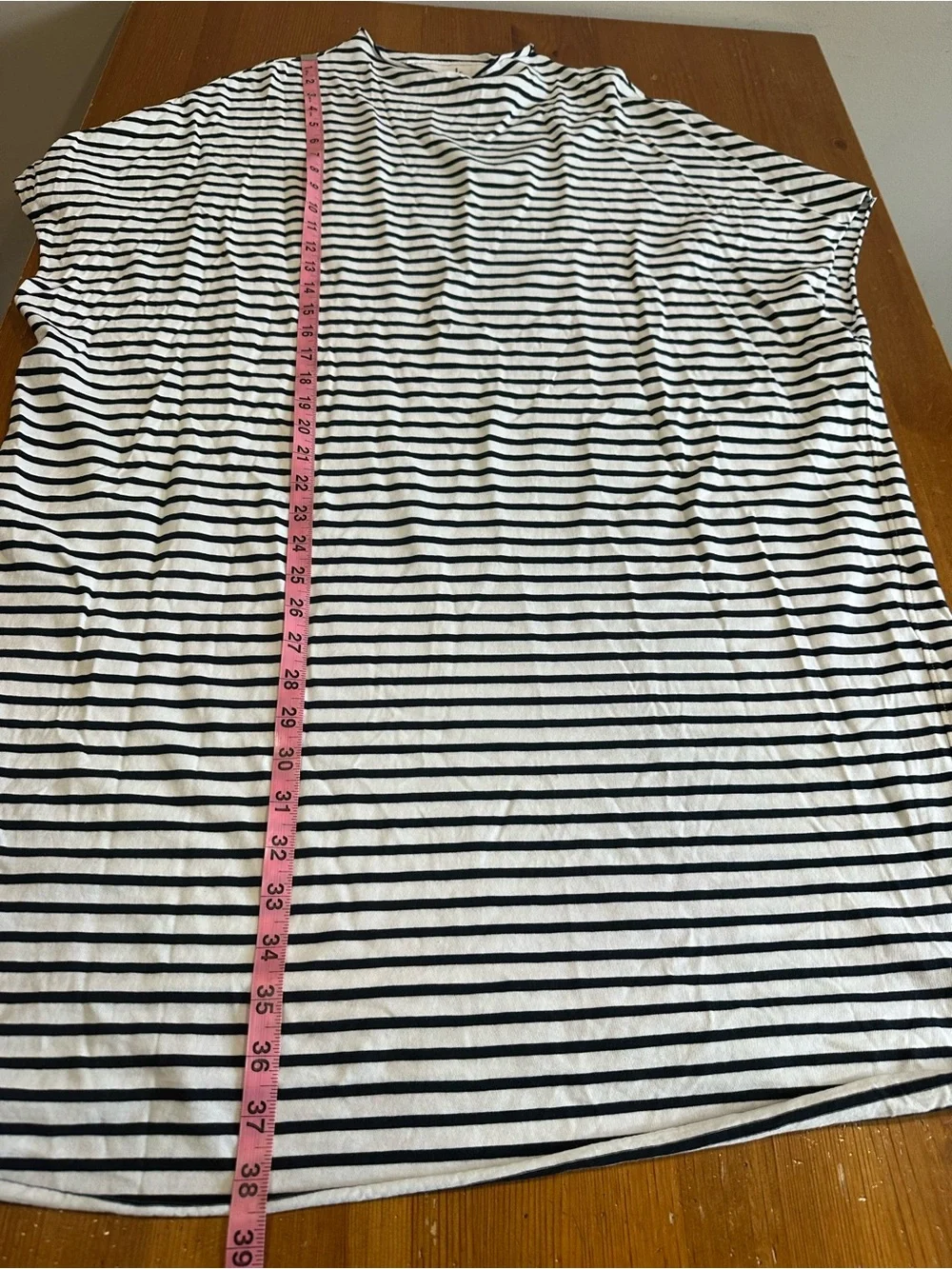 Frank & Eileen Black and White Striped Midi Dress 100%Cotton
